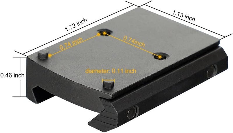 ohhunt Ruggedized Miniature Red Dot Reflex Low Picatinny Mount for RMR and SRO - Image 5